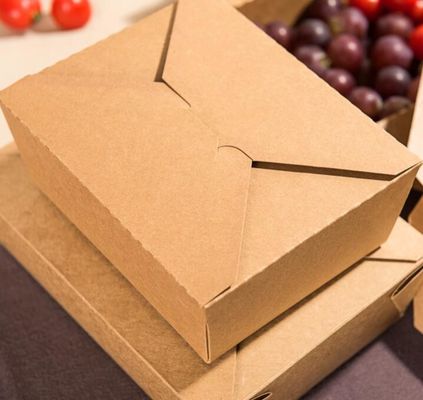 900 मिलीलीटर आयताकार तकिए फ्राइड चिकन कस्टम पेपर लंच बॉक्स