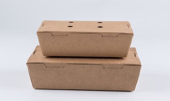 आयताकार डिस्पोजेबल क्राफ्ट पेपर लंच बॉक्स ml 1450 एमएल पॉपकॉर्न चिकन बॉक्स