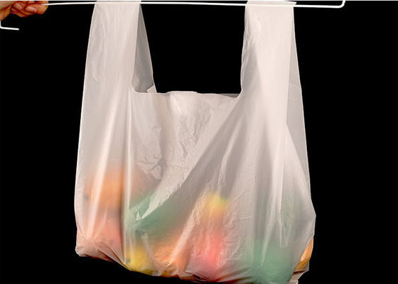 14x50 सेमी व्हाइट बायोडिग्रेडेबल सब्जी फल टी शर्ट डिस्पोजेबल प्लास्टिक बैग