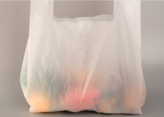 14x50 सेमी व्हाइट बायोडिग्रेडेबल सब्जी फल टी शर्ट डिस्पोजेबल प्लास्टिक बैग