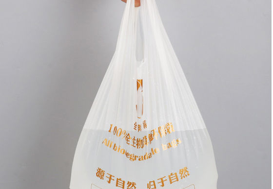 वेस्ट डिस्पोजेबल डिग्रेडेबल प्लास्टिक बैग, 14x50 सेमी प्रिंटिंग शॉपिंग फूड बैग