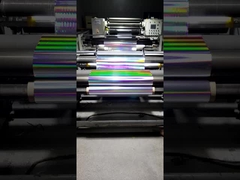 18um होलोग्राफिक बोप कलर ग्लिटर फिल्म, औषधि पैकेजिंग के लिए क्षैतिज प्रकाश स्तंभ बोप फिल्म