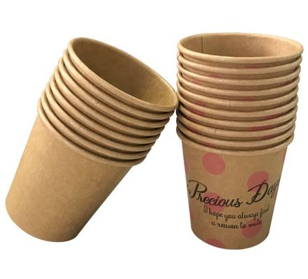 थोक व्यापारी अच्छा क्राफ्ट पेपर स्वाद कप, प्रचार के लिए 100 मिलीलीटर लघु क्षमता पेपर कप